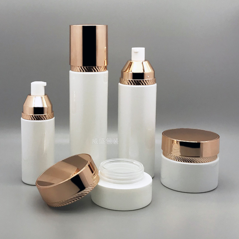 白色玻璃瓶定制 化妆品套装瓶子(图3)